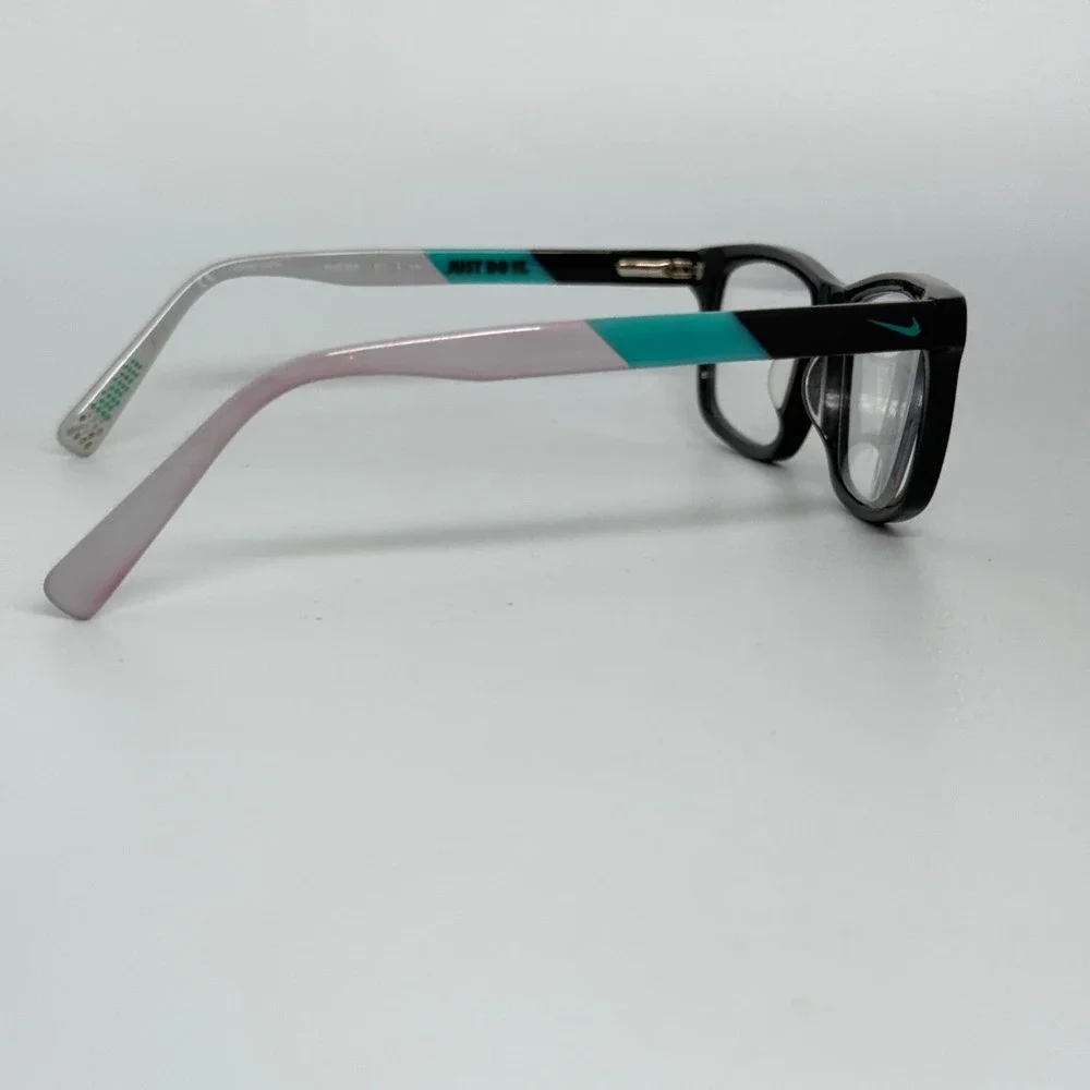 Nike 5536 070 130 Black Teal Rectangle Eyeglasses Frames Kids 21434 - Picture 4 of 7